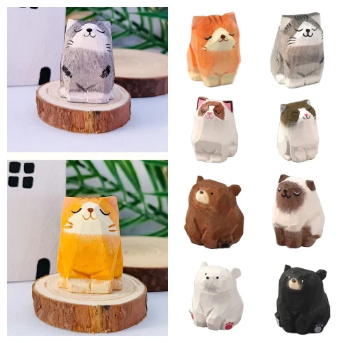 Hand-Carved Land Animals