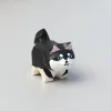 Handmade carved wooden Husky dog figurine